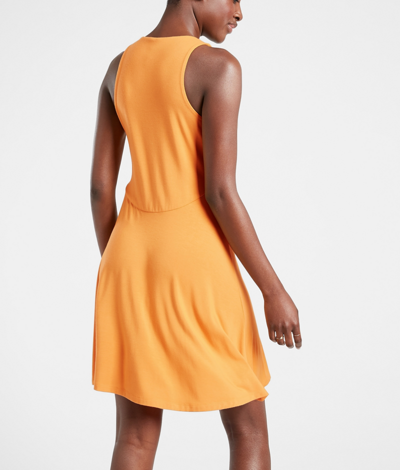 Athleta Gold Yellow Sleeveless Santorini Thera Dress
