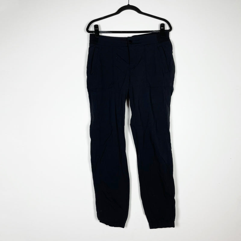 Athleta Women's Trekkie Jogger 2.0 Ankle Crop Casual Pants Solid Black 10T