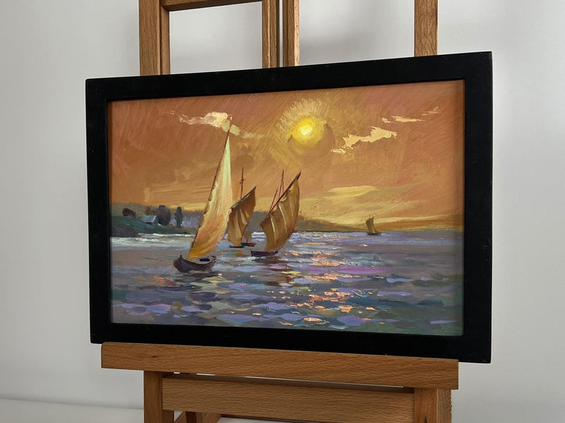 Oil painting Romantic evening swim Yuriy Suprunchuk