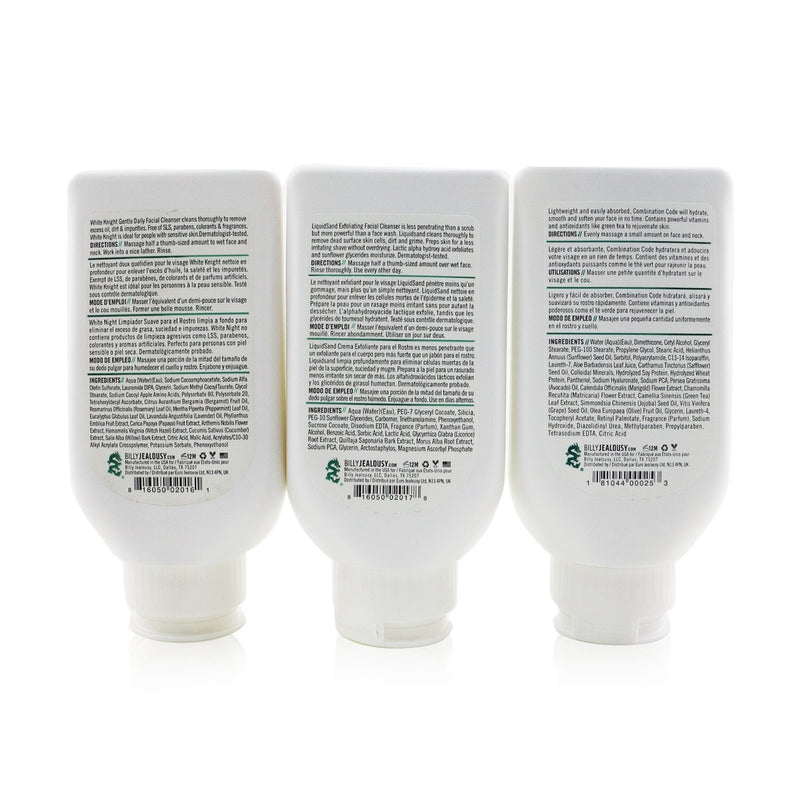 Billy Jealousy Face3Some Kit: Face Moisturizer 88ml + Exfoliating Facial Cleanser 88ml + Gentle Daily Facial Cleanser 88ml  3pcs