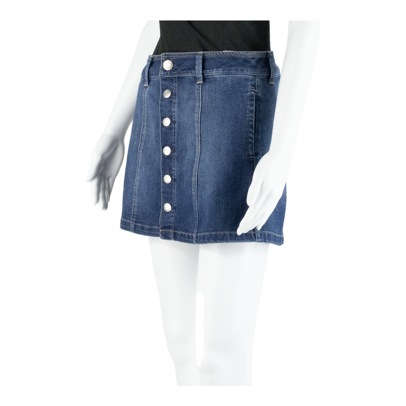 AMERICAN EAGLE Stretch Short Mini Skirt Blue Denim Womens UK 8