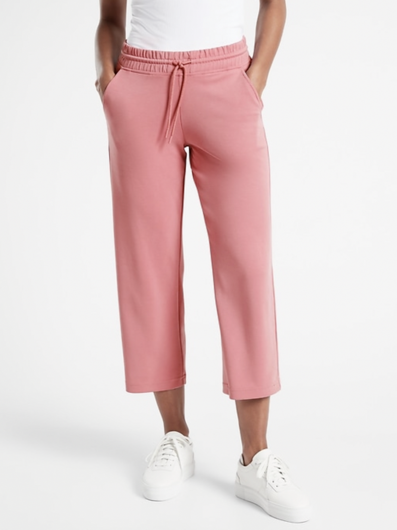 Athleta Antique Rose Seasoft Straight Cropped Pant