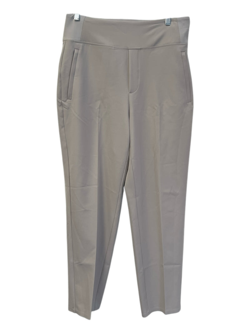 Athleta Size 6 Oatmeal nylon spandex Stretch High Waist Pockets Tapered Pants