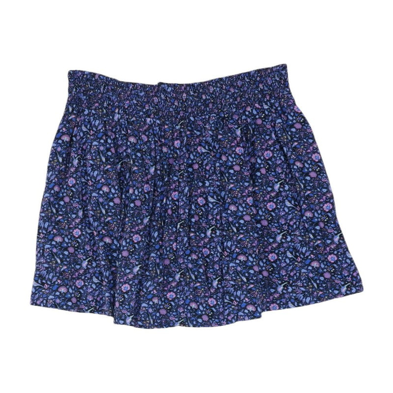 Purple Floral Mini Skirt