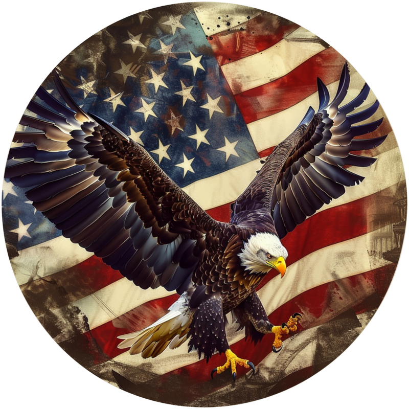 American Eagle Metal Sign - Made in USA