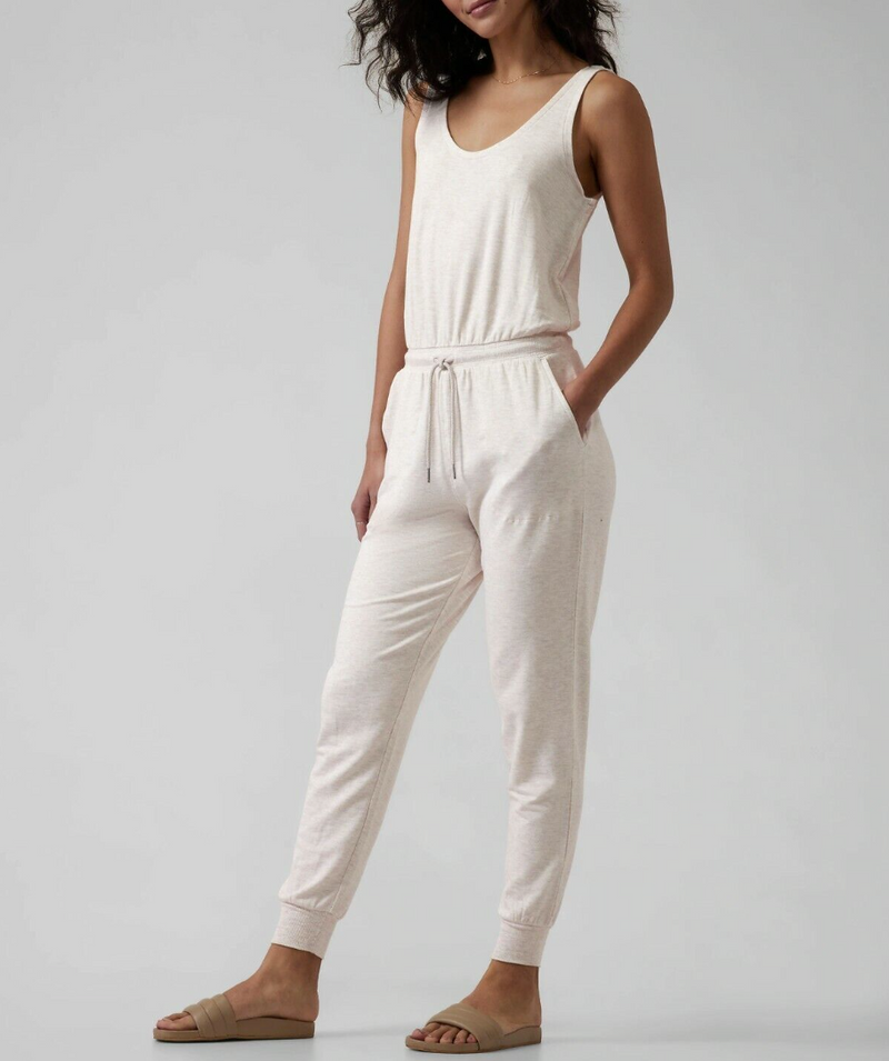 Athleta Toasted Brown Heather Balance Romper Jumpsuit