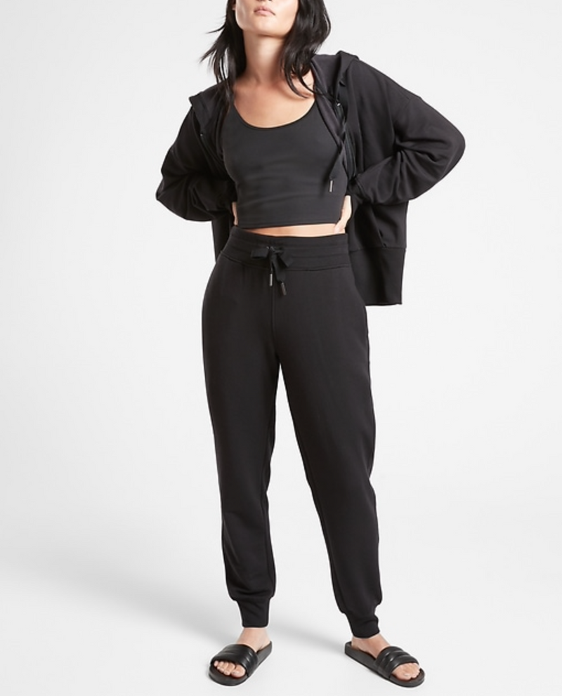 Athleta Black Drawstring Waistband Balance Jogger