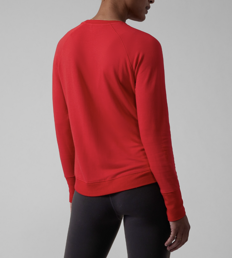 Athleta Beyond Soft Matador Red Mindset Sweatshirt Top