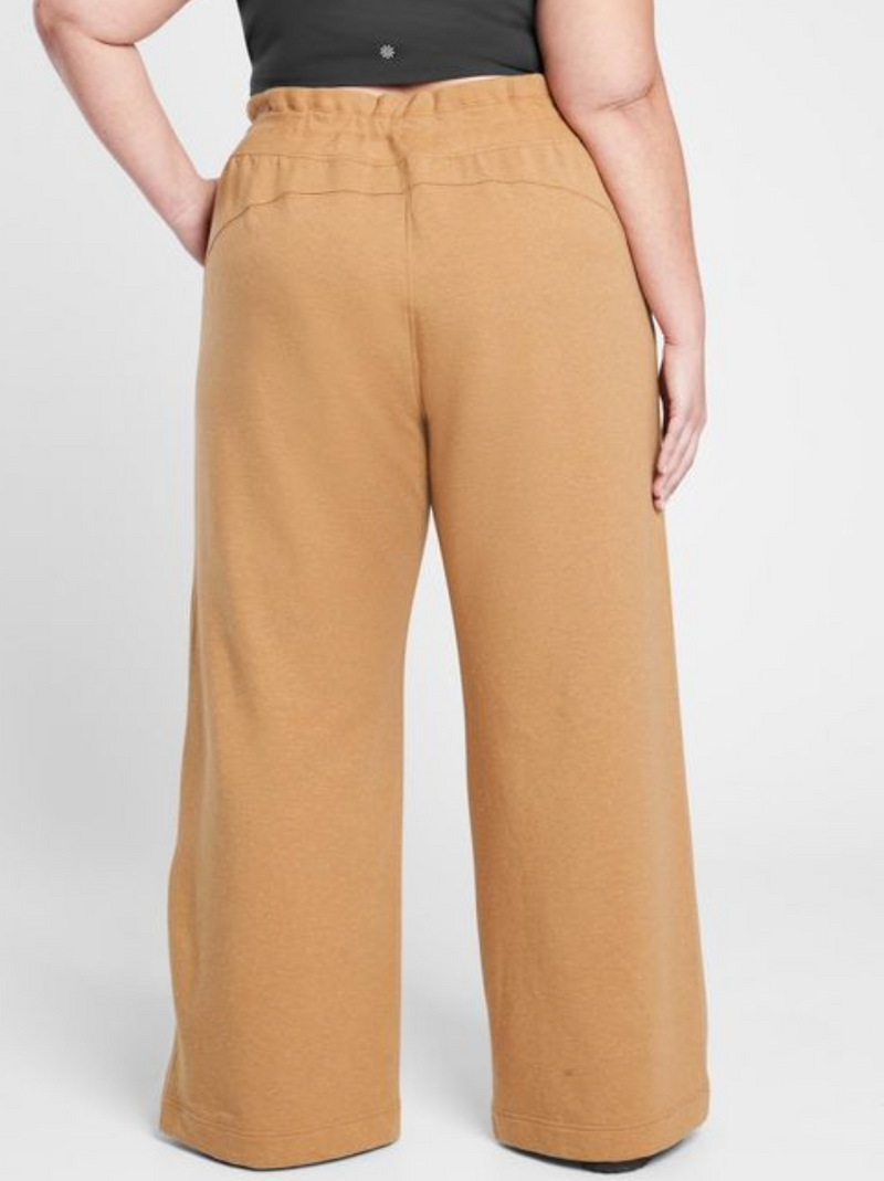 Athleta Tuscan Gold Multi Nep Drawstring Waistband Wide Leg Balance Pant
