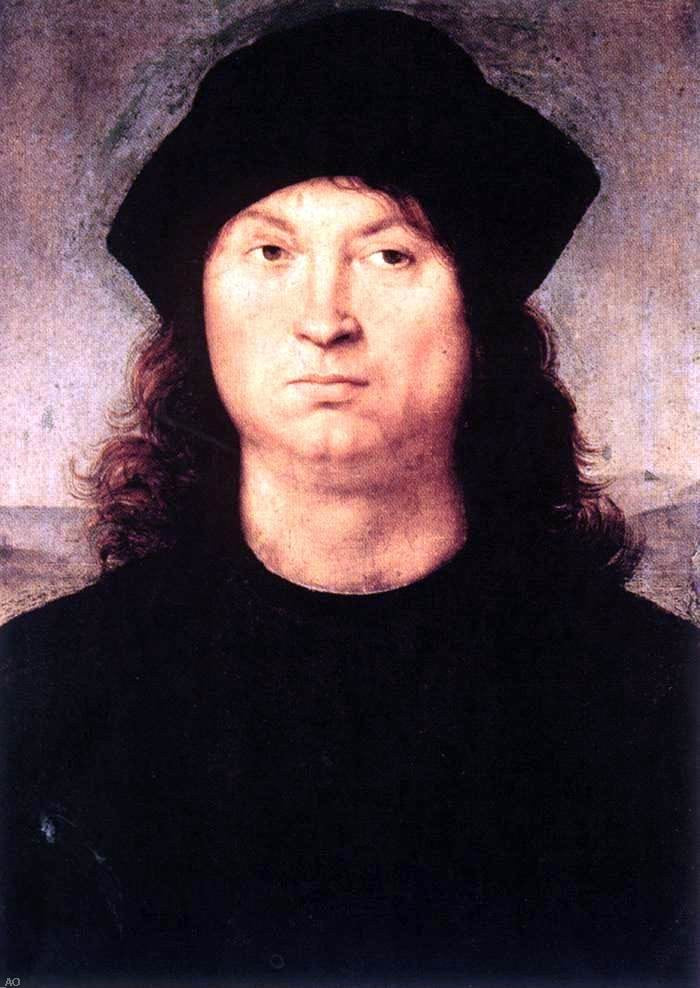 Portrait of a Man by Raphael - Hand Painted Oil Painting