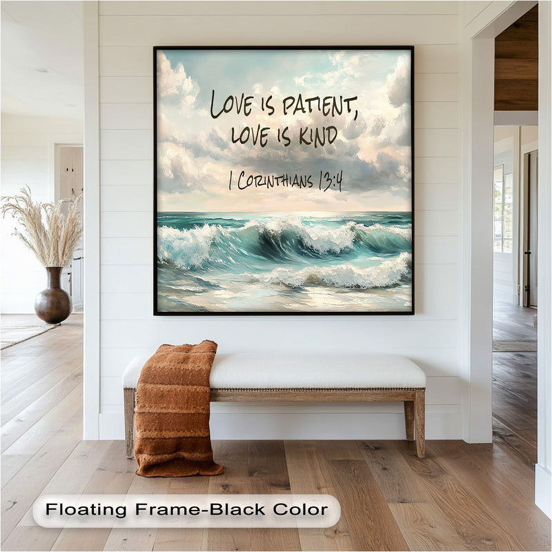1 Corinthians 13:4 – Love is Patient Bible Verse Oil Painting