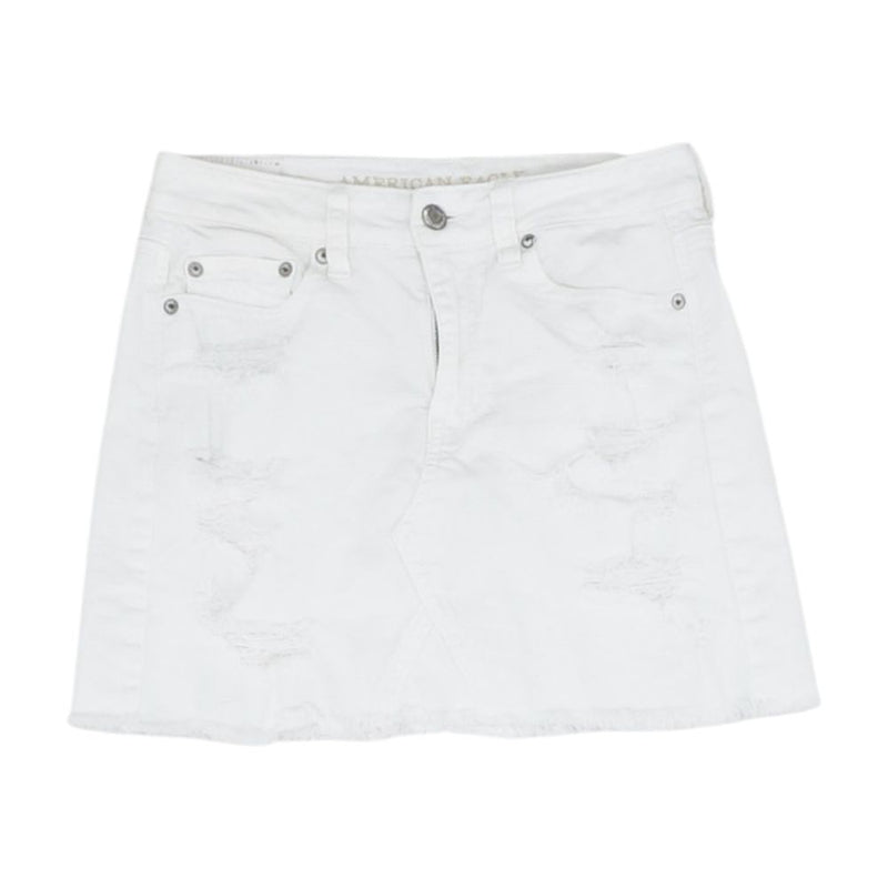 White Solid Shorts