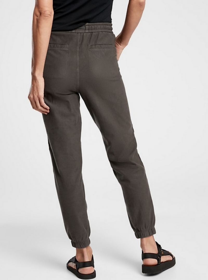 Athleta Cypress Green Elastic Waist Farallon Jogger Pants