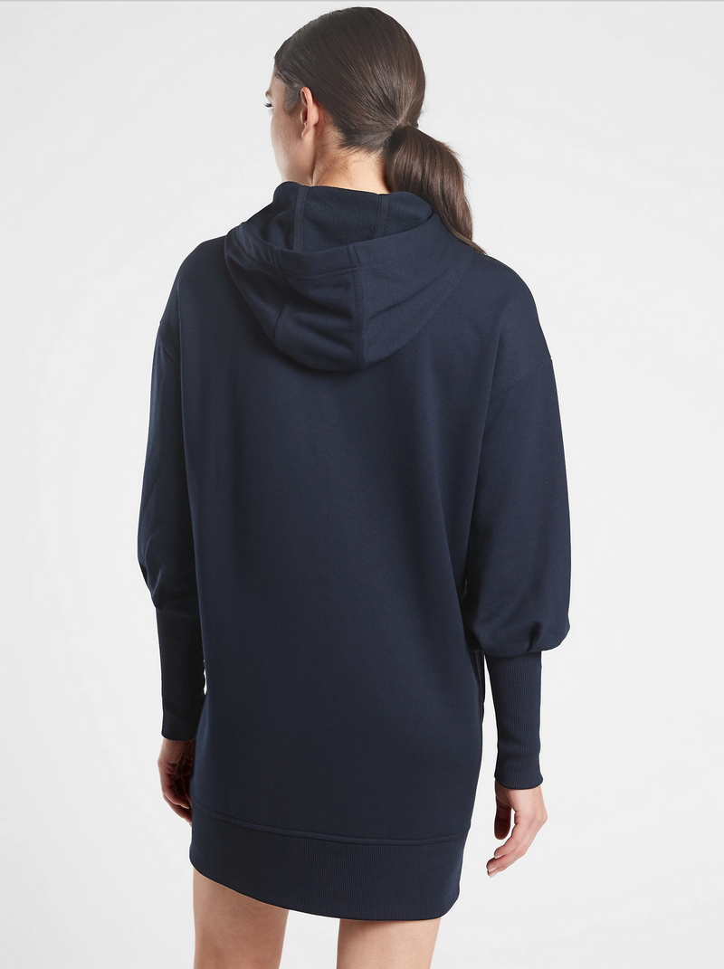 Athleta Navy Blue Long Sleeve Mala Hoodie Dress